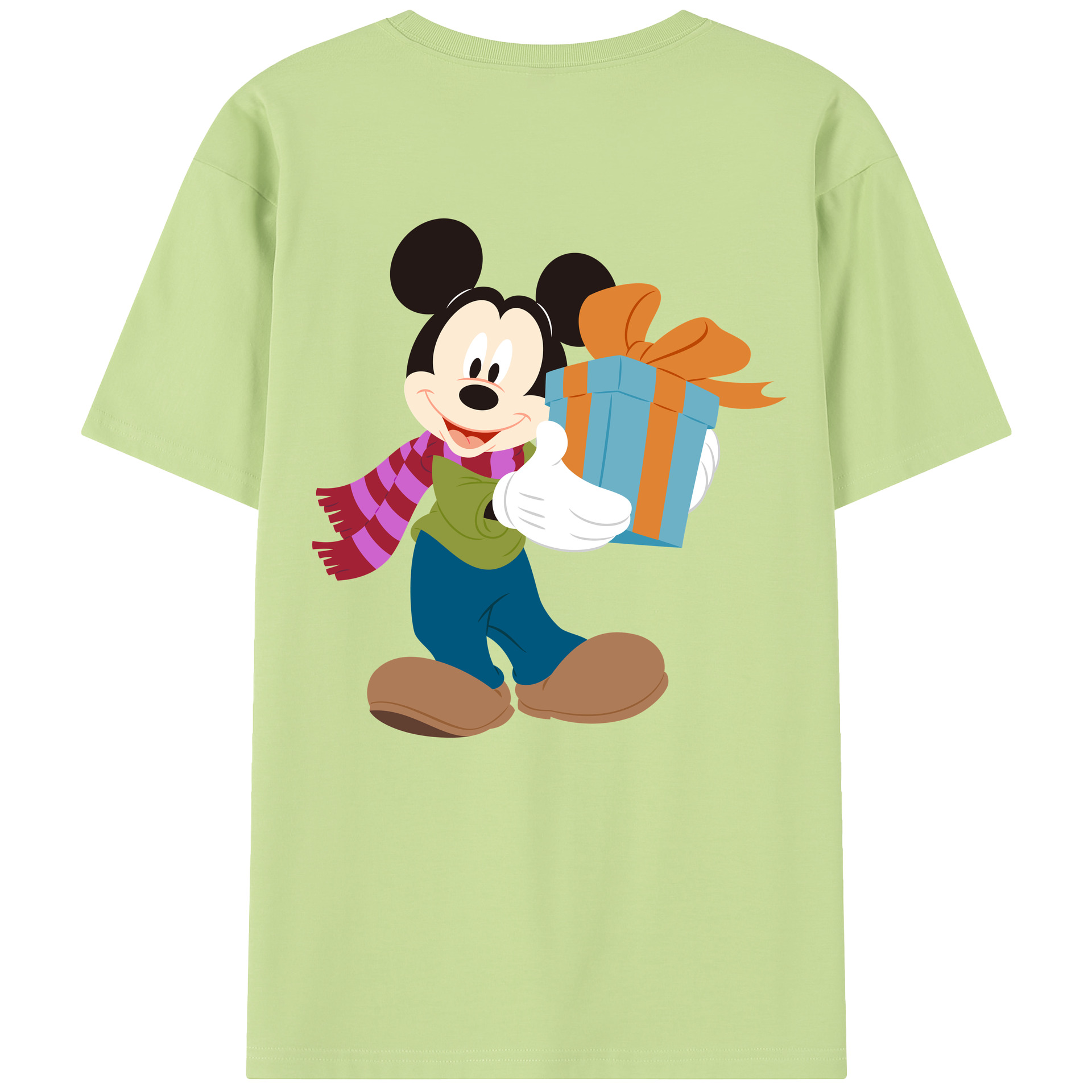 （画像用） ミッキーマウス Mickey Mouse 綿100％半袖Tシャツ（背面プリント）